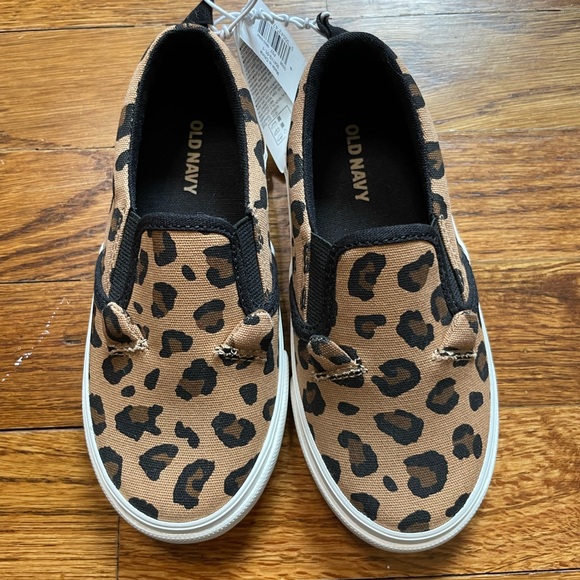old navy leopard slip ons